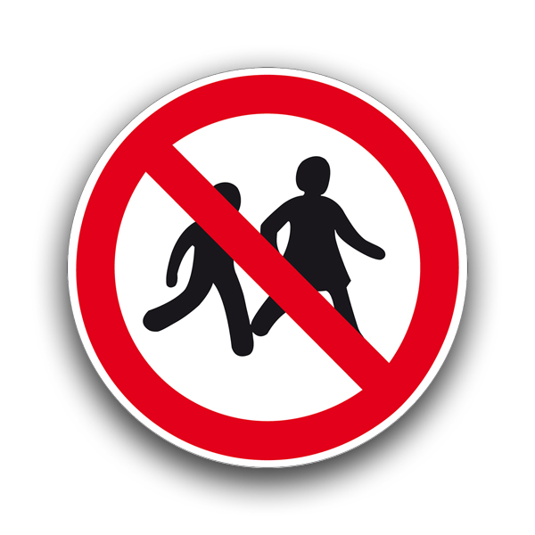 Kinder verboten - Verbotszeichen