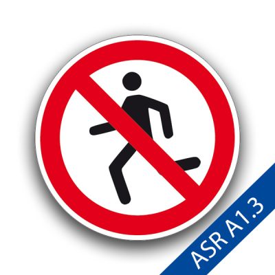 Laufen verboten - Verbotszeichen WSP001-ASR A1.3
