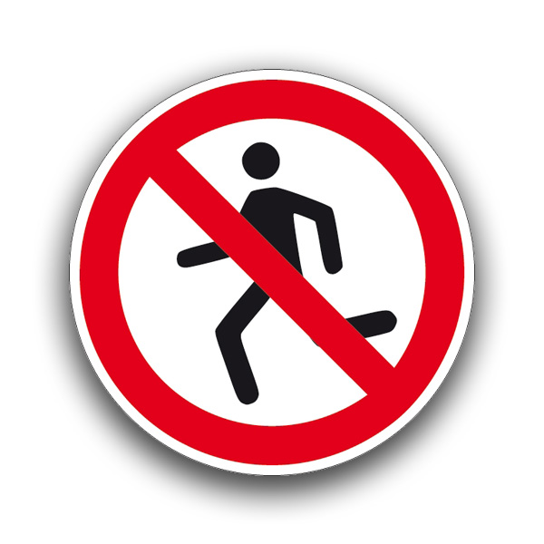 Laufen verboten - Verbotszeichen