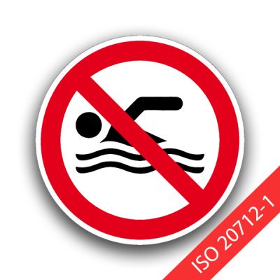 Schwimmen verboten - Verbotszeichen WSP002-ISO 20712-1