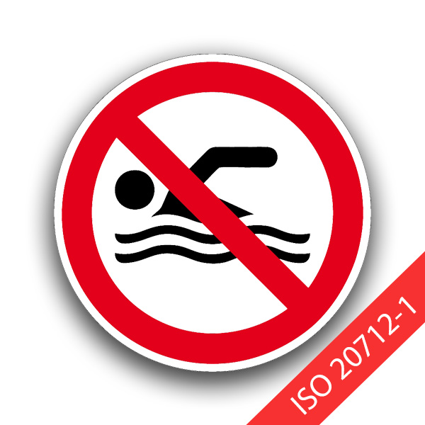 Schwimmen verboten - Verbotszeichen WSP002-ISO 20712-1