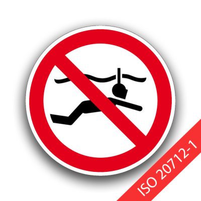 Schnorcheln verboten - Verbotszeichen WSP003-ISO 20712-1