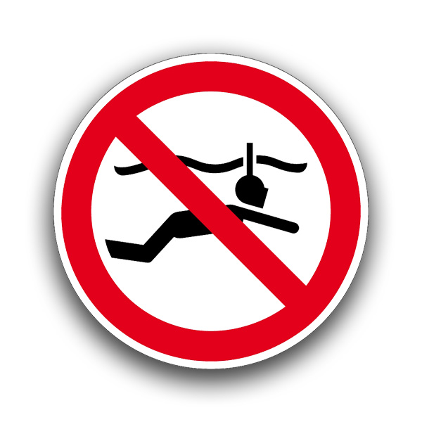 Schnorcheln verboten - Verbotszeichen