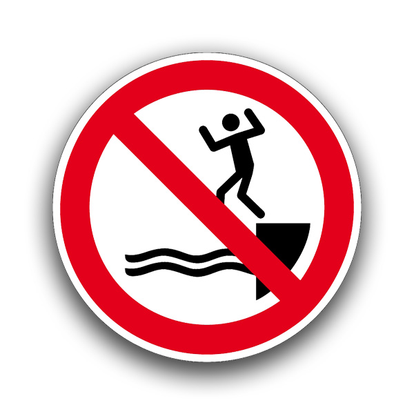 Ins Wasser springen verboten - Verbotszeichen
