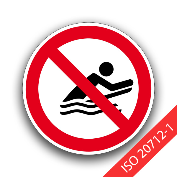 Surfen verboten II - Verbotszeichen WSP016-ISO 20712-1